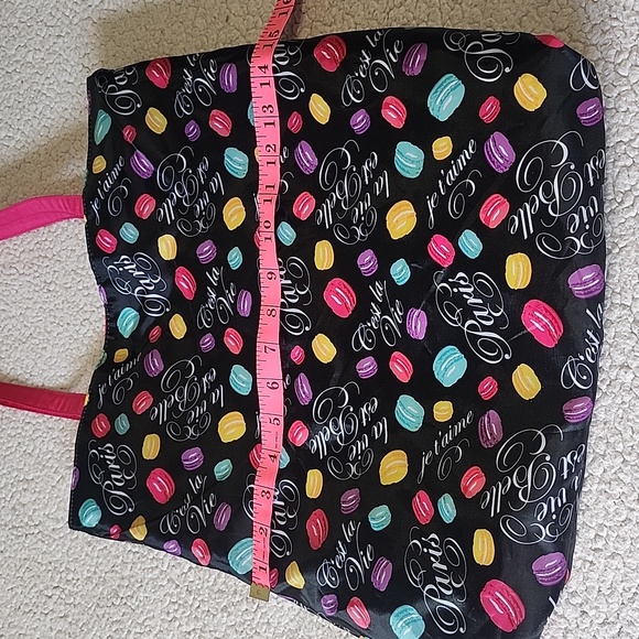 Lamcome Paris C'est la Vie cloth lined tote bag - Picture 3 of 6